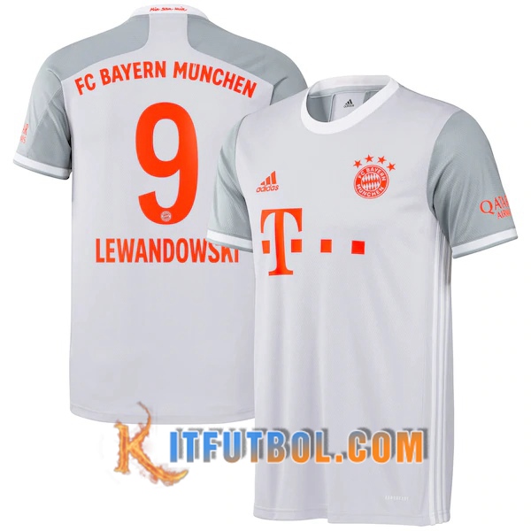 Camisetas Futbol Bayern Munich (Lewandowski 9) Segunda 20/21