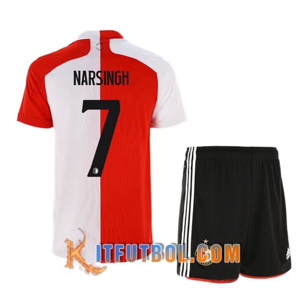 Camisetas Personalizadas Futbol Feyenoord (NARSINGH 7) Ninos Primera 20/21