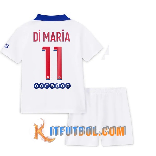 Camisetas Personalizadas Futbol PSG (Di Maria 11) Ninos Segunda 20/21