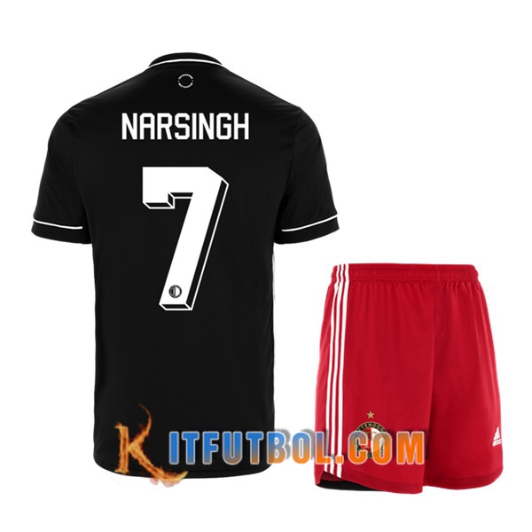 Camisetas Personalizadas Futbol Feyenoord (NARSINGH 7) Ninos Segunda 20/21