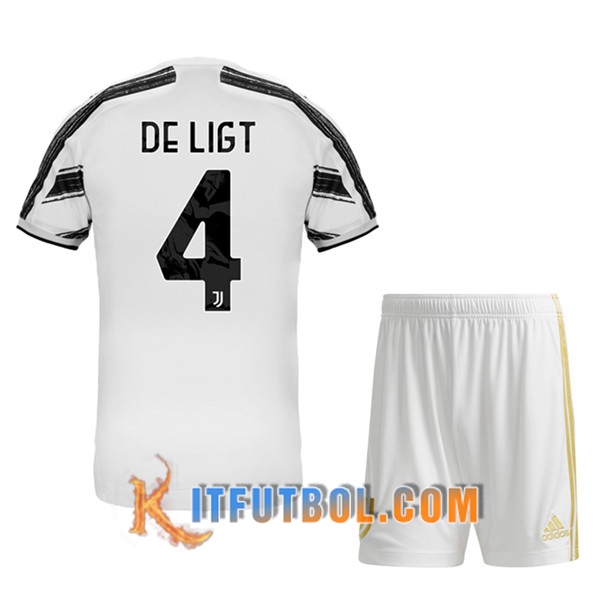 Camisetas Personalizadas Futbol Juventus (DE LIGT 4) Ninos Primera 20/21