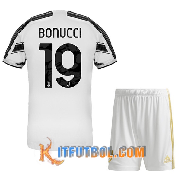 Camisetas Personalizadas Futbol Juventus (BONUCCI 19) Ninos Primera 20/21
