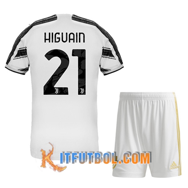 Camisetas Personalizadas Futbol Juventus (HIGUAIN 21) Ninos Primera 20/21