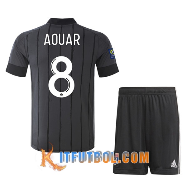 Camisetas Personalizadas Futbol Lyon OL (AOUAR 8) Ninos Segunda 20/21