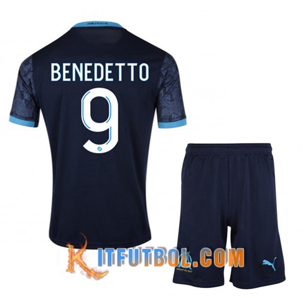 Camisetas Personalizadas Futbol Marsella OM (Benedetto 9) Ninos Segunda 20/21