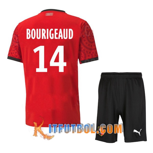 Camisetas Personalizadas Futbol Stade Rennais (BOURIGEAUD 14) Ninos Primera 20/21