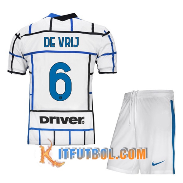 Camisetas Personalizadas Futbol Inter Milan (DE VRIJ 6) Ninos Segunda 20/21