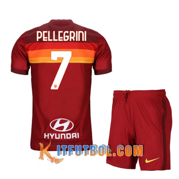 Camisetas Personalizadas Futbol AS Roma (PELLEGRINI 7) Ninos Primera 20/21