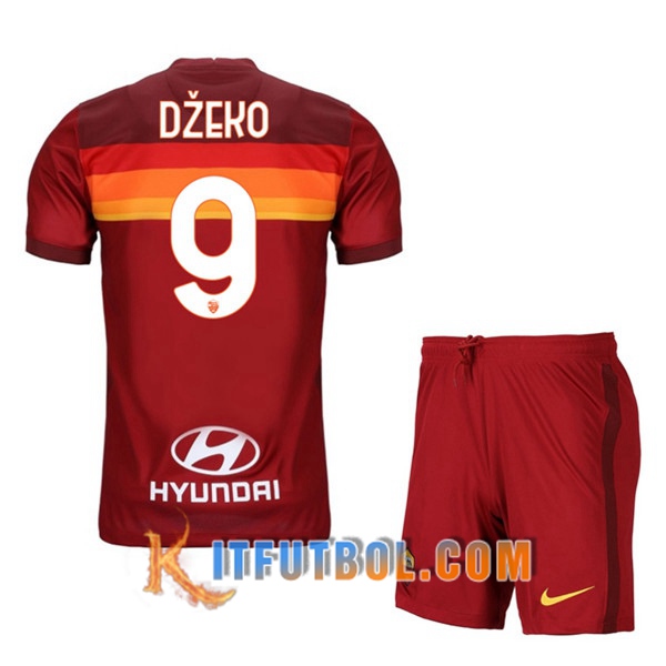 Camisetas Personalizadas Futbol AS Roma (DZEKO 9) Ninos Primera 20/21