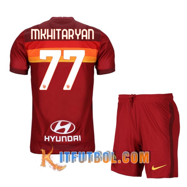 Camisetas Personalizadas Futbol AS Roma (MKHITARYAN 77) Ninos Primera 20/21