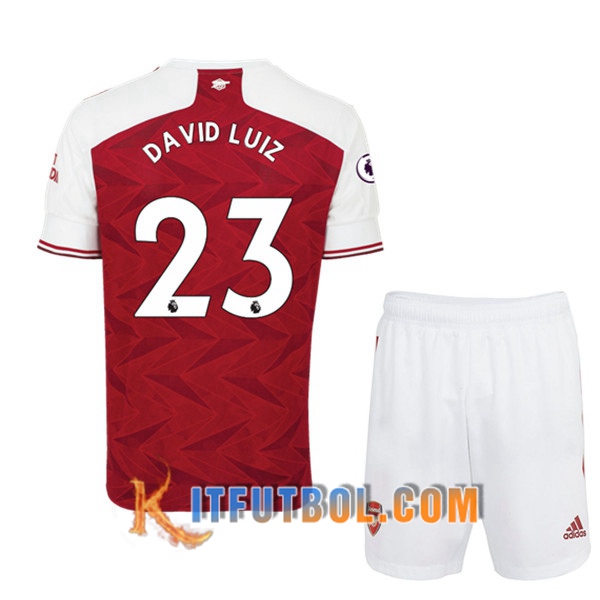 Camisetas Personalizadas Futbol Arsenal (David Luiz 23) Ninos Primera 20/21