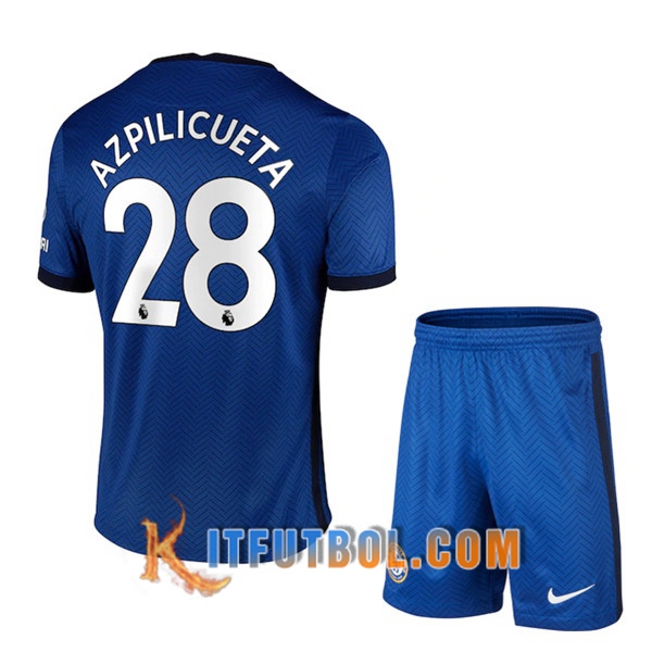 Camisetas Personalizadas Futbol FC Chelsea (Azpilicueta 28) Ninos Primera 20/21