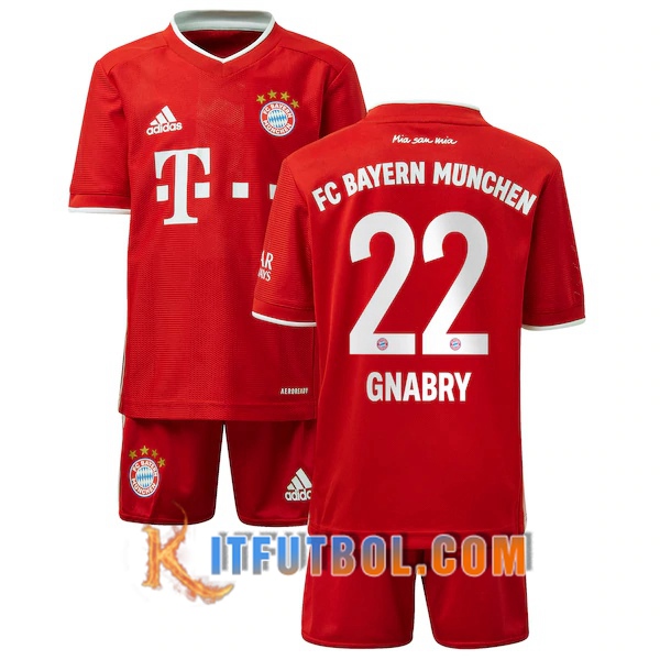 Camisetas Personalizadas Futbol Bayern Munich (Gnabry 22) Ninos Primera 20/21