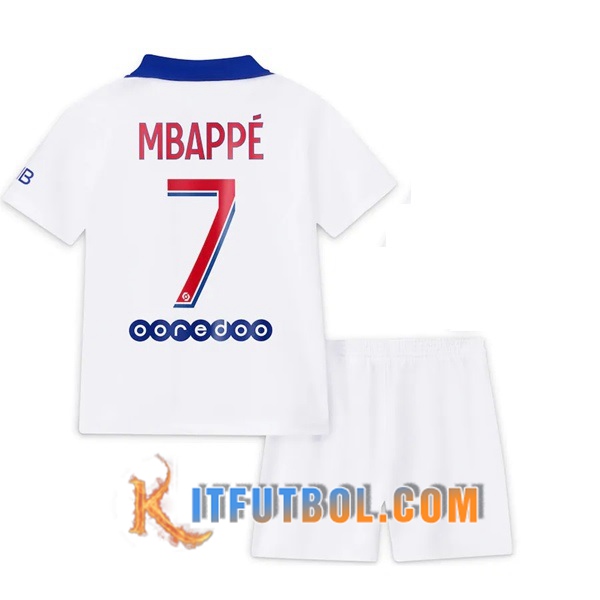 Camisetas Personalizadas Futbol PSG (Mbappé 7) Ninos Segunda 20/21