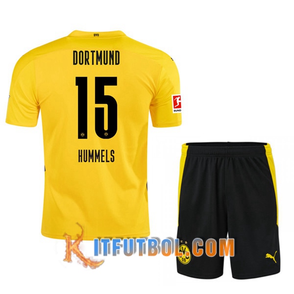 Camisetas Personalizadas Futbol Dortmund BVB (HUMMELS 15) Ninos Primera 20/21
