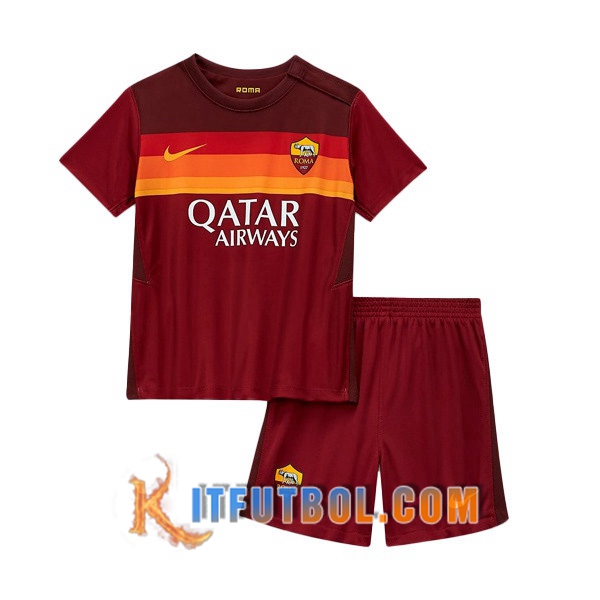 Nueva Camisetas Personalizadas Futbol AS Roma Ninos Primera 20/21
