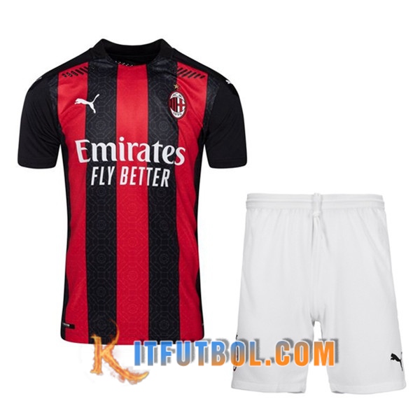 Traje Camisetas Futbol Milan AC Primera + Cortos 20/21