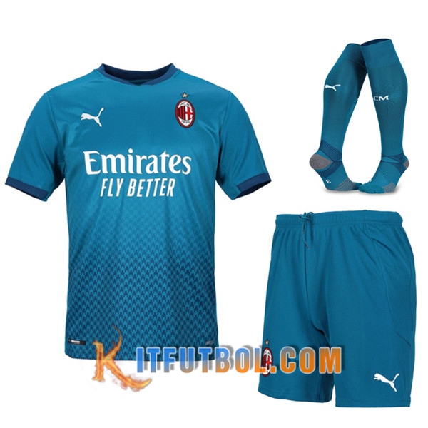 Traje Camiseta Futbol Milan AC Tercera (Cortos+Calcetines) 20/21