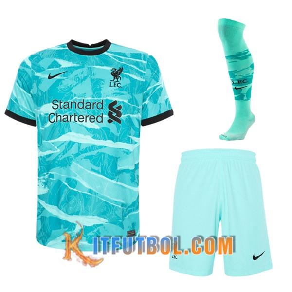 Traje Camiseta Futbol FC Liverpool Segunda (Cortos+Calcetines) 20/21