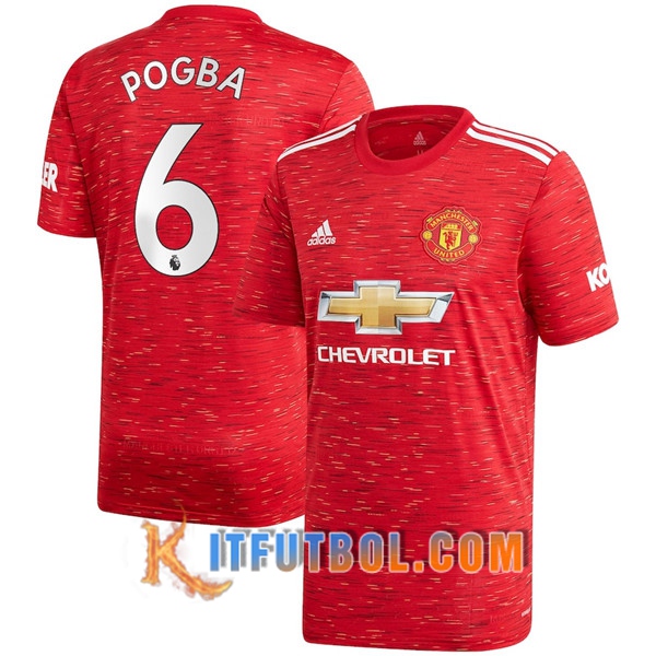 Camiseta Futbol Manchester United (Pogba 6) Primera 20/21