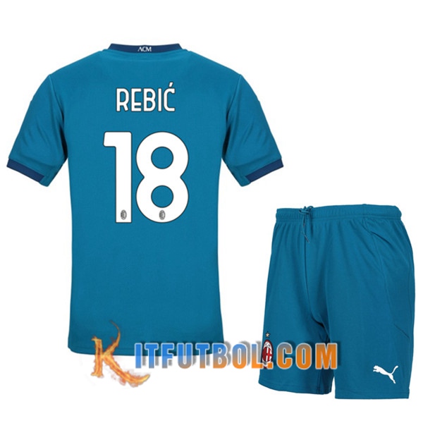 Camisetas Personalizadas Futbol Milan AC (REBIC 18) Ninos Tercera 20/21