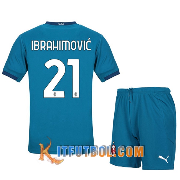 Camisetas Personalizadas Futbol Milan AC (IBRAHIMOVIC 21) Ninos Tercera 20/21