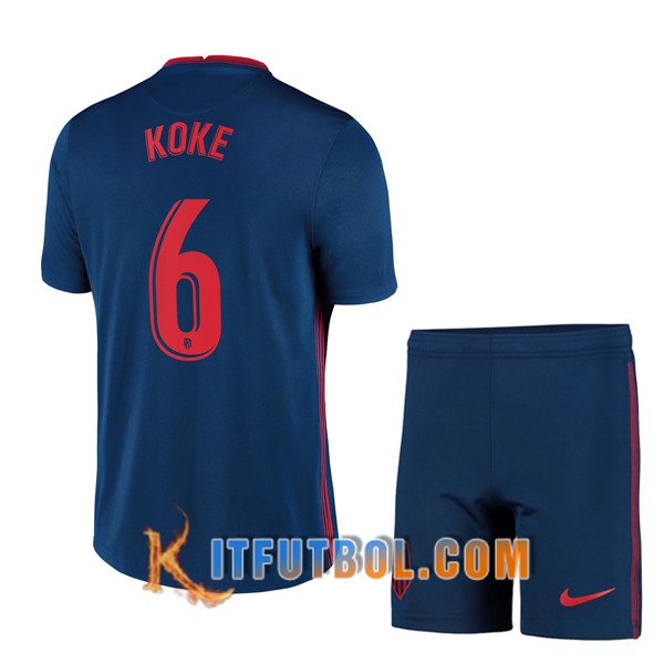 Camisetas Personalizadas Futbol Atletico Madrid (Koke 6) Ninos Segunda 20/21