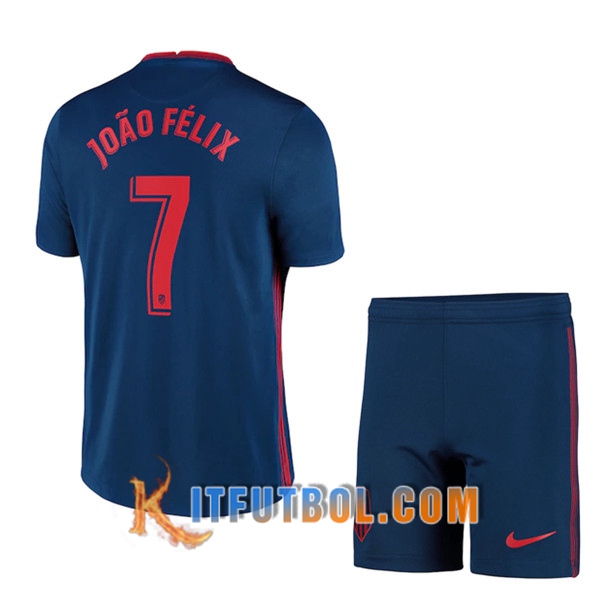Camisetas Personalizadas Futbol Atletico Madrid (Joao Felix 7) Ninos Segunda 20/21