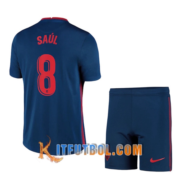 Camisetas Personalizadas Futbol Atletico Madrid (Saul 8) Ninos Segunda 20/21