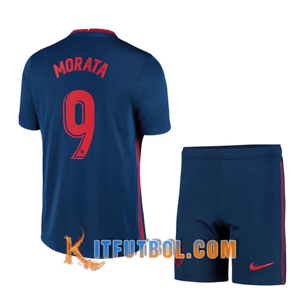 Camisetas Personalizadas Futbol Atletico Madrid (Morata 9) Ninos Segunda 20/21