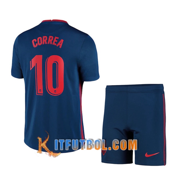 Camisetas Personalizadas Futbol Atletico Madrid (Correa 10) Ninos Segunda 20/21