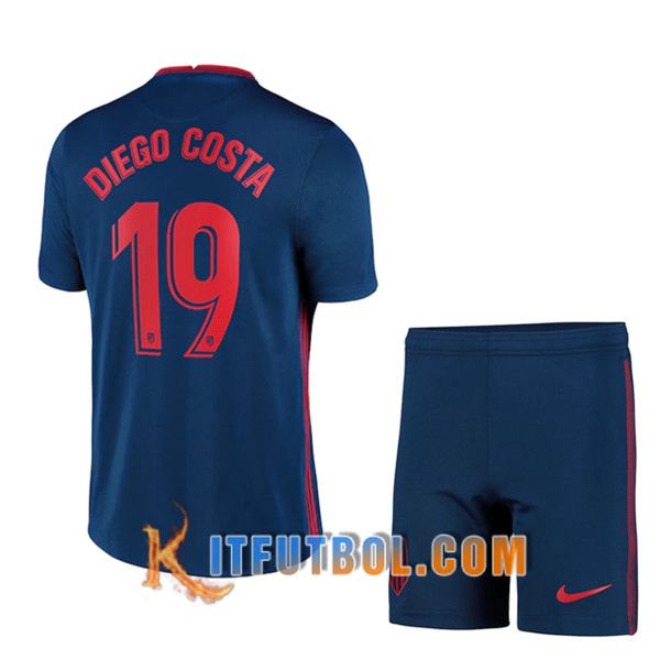 Camisetas Personalizadas Futbol Atletico Madrid (Diego Costa 19) Ninos Segunda 20/21
