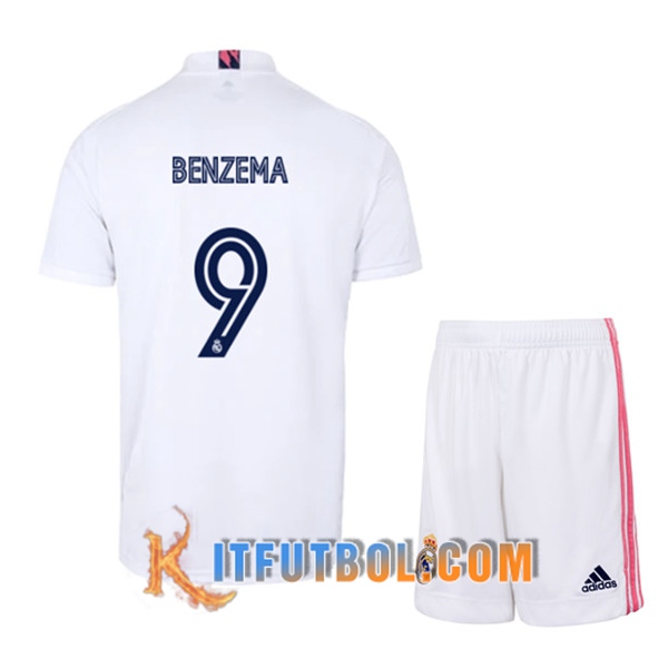 Camisetas Personalizadas Futbol Real Madrid (BENZEMA 9) Ninos Primera 20/21