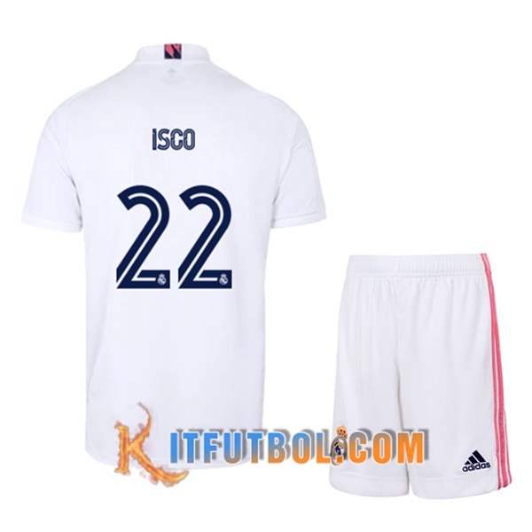 Camisetas Personalizadas Futbol Real Madrid (ISCO 22) Ninos Primera 20/21