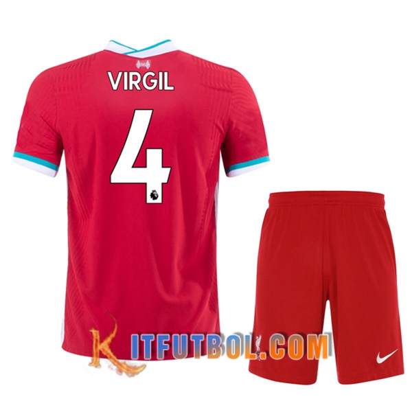 Camisetas Personalizadas Futbol FC Liverpool (VIRGIL 4) Ninos Primera 20/21