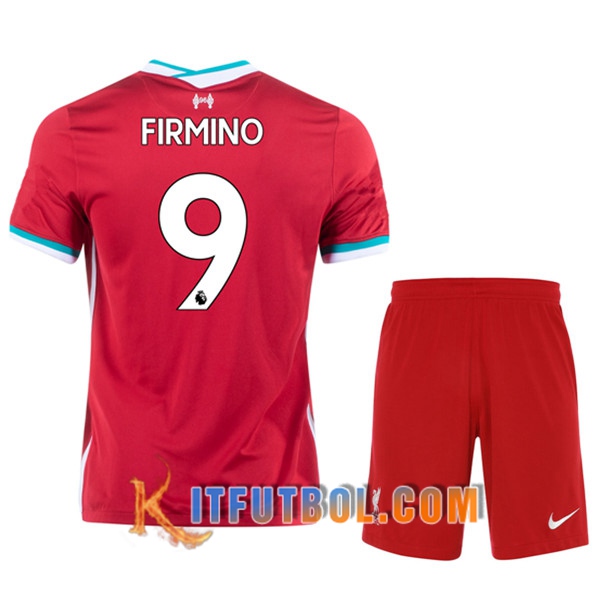 Camisetas Personalizadas Futbol FC Liverpool (FIRMINO 9) Ninos Primera 20/21