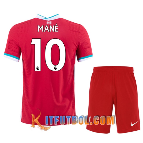 Camisetas Personalizadas Futbol FC Liverpool (MANÉ 10) Ninos Primera 20/21