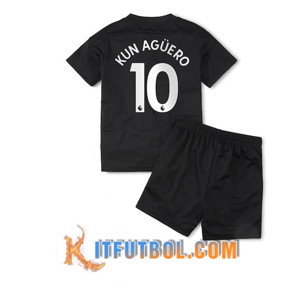 Camisetas Personalizadas Futbol Manchester City (Agüero 10) Ninos Segunda 20/21