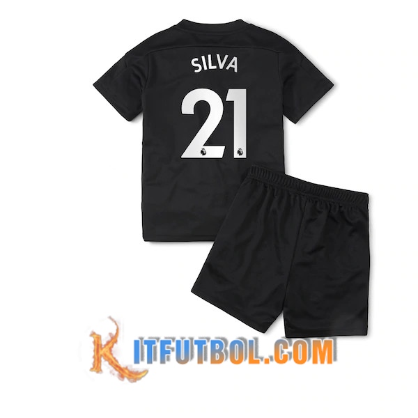 Camisetas Personalizadas Futbol Manchester City (Silva 21) Ninos Segunda 20/21