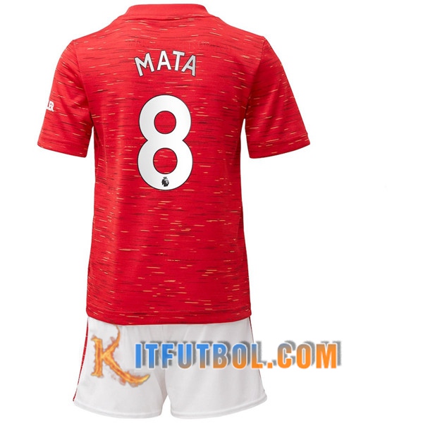Camisetas Personalizadas Futbol Manchester United (Mata 8) Ninos Primera 20/21