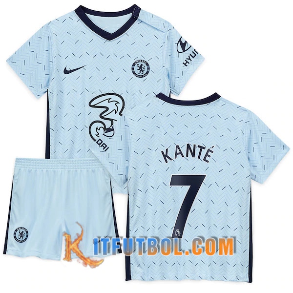 Camisetas Personalizadas Futbol FC Chelsea (Kanté 7) Ninos Segunda 20/21