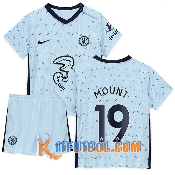 Camisetas Personalizadas Futbol FC Chelsea (Mount 19) Ninos Segunda 20/21
