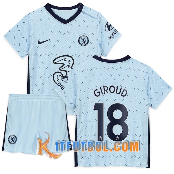 Camisetas Personalizadas Futbol FC Chelsea (Giroud 18) Ninos Segunda 20/21