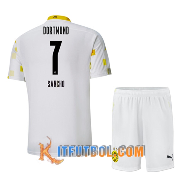 Camisetas Personalizadas Futbol Dortmund BVB (SANCHO 7) Ninos Tercera 20/21