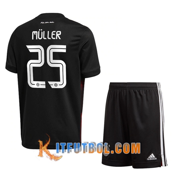 Camisetas Personalizadas Futbol Bayern Munich (Müller 25) Ninos Tercera 20/21