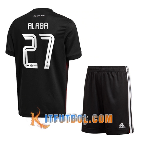 Camisetas Personalizadas Futbol Bayern Munich (Alaba 27) Ninos Tercera 20/21