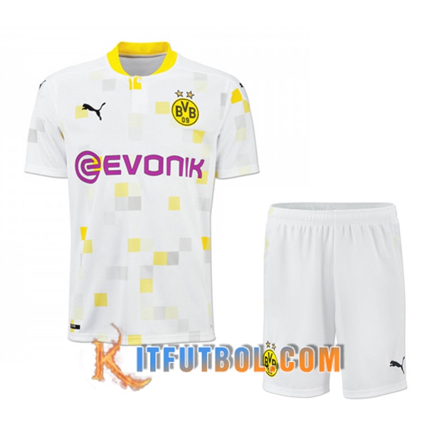 Nueva Camisetas Personalizadas Futbol Dortmund BVB Niño Tercera 20/21