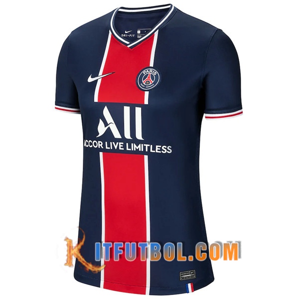 Nueva Camisetas Personalizadas Futbol PSG Mujer Primera 20/21