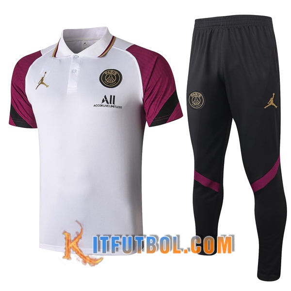 Nueva Polo Futbol Paris PSG + Pantalones Blanco 20/21