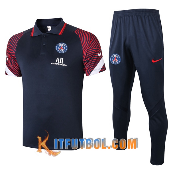 Nueva Polo Futbol Paris PSG + Pantalones Azul 20/21